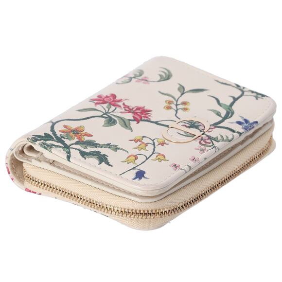 Christian Dior Caro Bifold Wallet Bifold Cream Multi Leather Floral - Picture 7 of 7